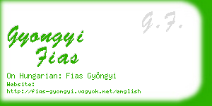 gyongyi fias business card